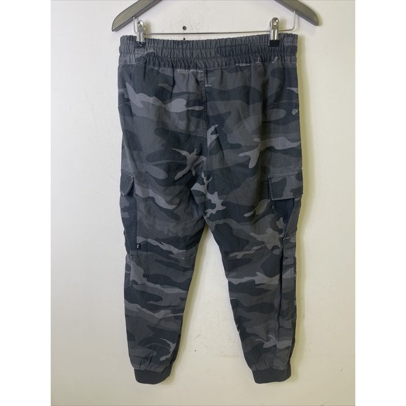 TNA Aritzia Alix Grey Camo Cotton Twill Joggers M Dark Eclipse  30x29 - Picture 6 of 8